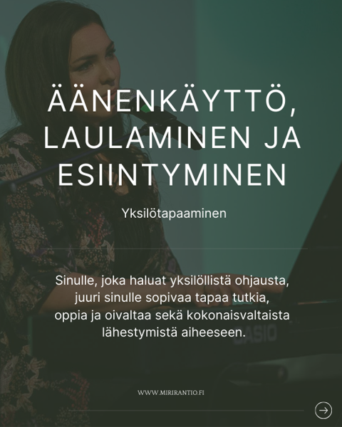 Product image of  Äänenkäyttö, laulaminen ja esiintyminen - 1:1 valmennus