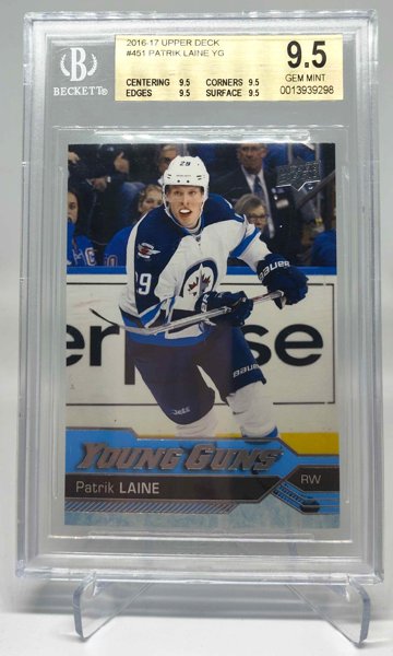 Product image of  2016-17 #451 Patrik Laine Young Guns BGS 9.5