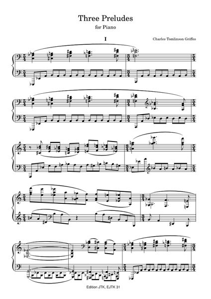 Product image of Charles T. Griffes: Three Preludes for piano (1919)