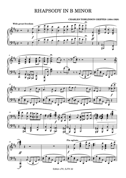 Product image of  Charles T. Griffes: Rhapsody B minor for Piano