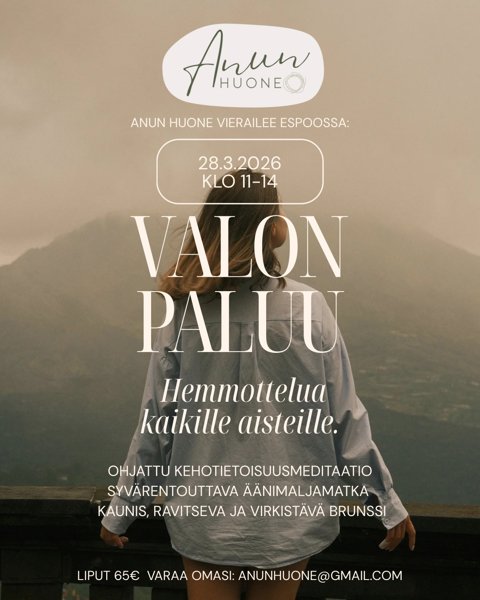 Product image of  Valon paluu - miniretriitti 28.3.2026