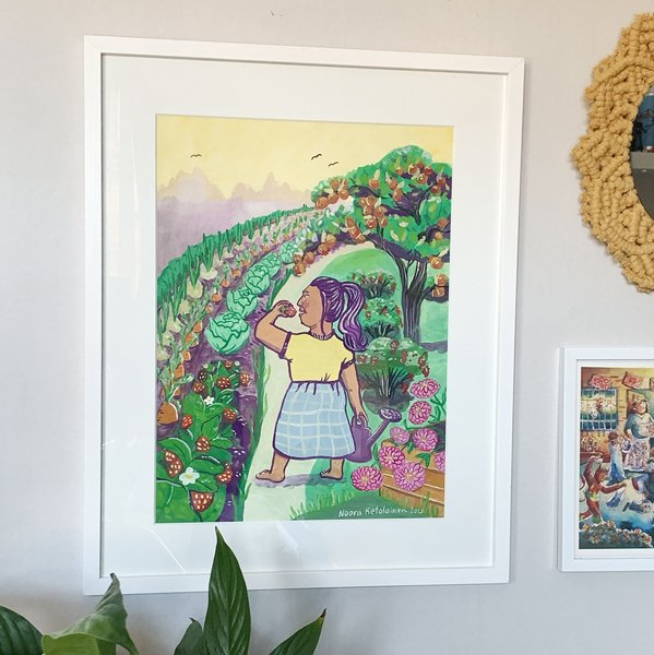 Product image of  Sen suu napsaa kenen jalka kapsaa -guassityö