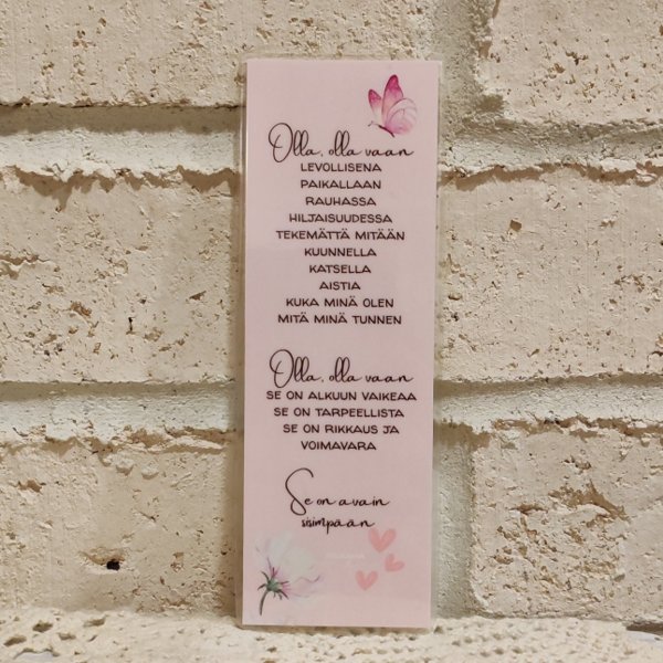 Product image of  Poukaman kirjanmerkki - Olla, olla vaan