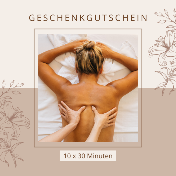 Product image of  Geschenkgutschein 10er-Karte [10x30 Minuten] Behandlung
