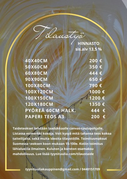 Product image of  TILAUSTAIDE - HINNASTO