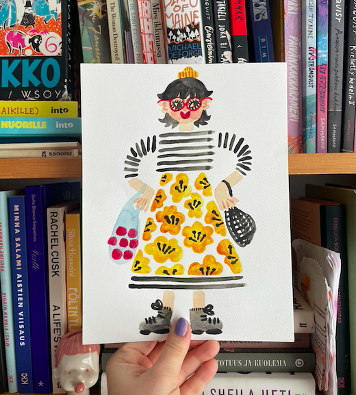 Product image of  Originaali: Torityttö vesivärityö 💛🖤