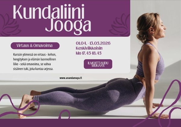 Product image of Virtaus & Omavoima - Kundaliini jooga (1.4.-13.5.)