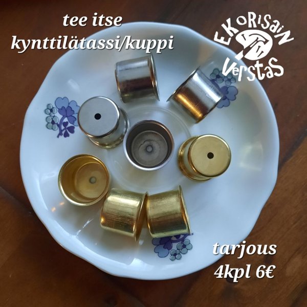 Product image of  TARJOUS!!! Kynttiläholkki 4kpl koko 21mm valitse Messinki/Teräs