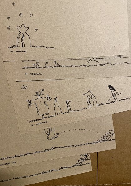 Product image of Kirjepaperi, käsin kuvitettu