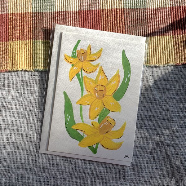 Product image of  Narsissit - käsinmaalattu postikortti