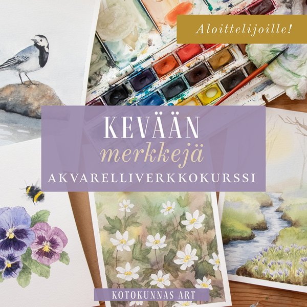Product image of  Kevään merkkejä -akvarelliverkkokurssi
