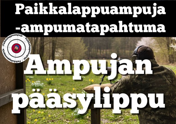 Product image of Paikkalappuampuja-tapahtuma Mynämäki - Ampujan pääsylippu