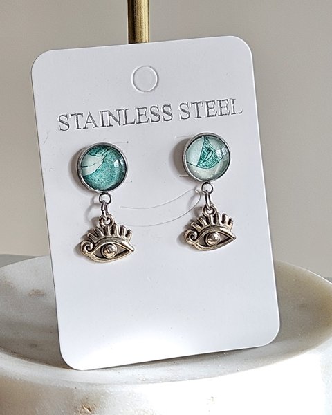 Product image of  Vihreä Art nappi koristeella