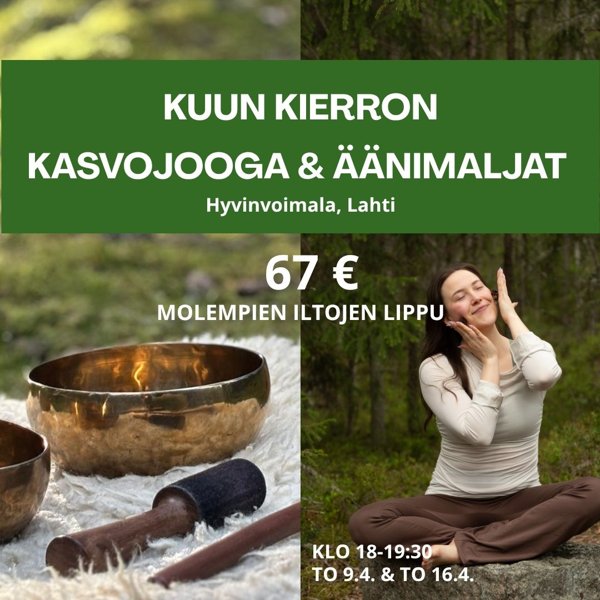 Product image of 🌘 Kuun kierron Kasvojooga & Äänimaljat