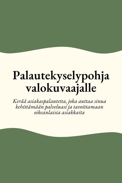 Product image of  Palautekyselypohja valokuvaajalle