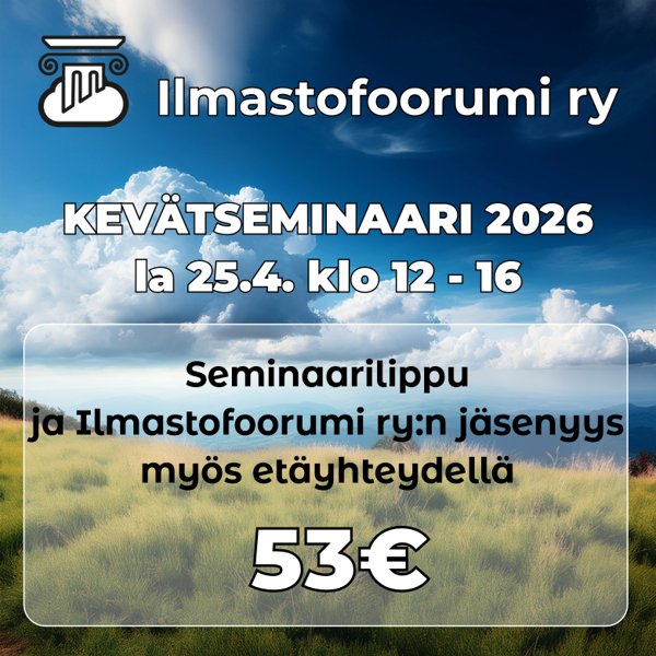 Product image of  Kevätseminaari 2026 ja Ilmastofoorumi ry:n jäsenyys
