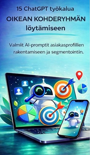 Product image of  15 ChatGPT -työkalua oikean kohderyhmän löytämiseen