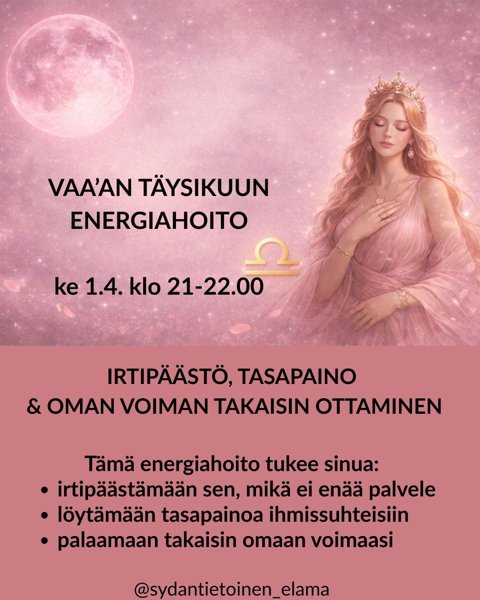 Product image of  ke 1.4. Vaa'an täysikuun - energiahoito TALLENNE