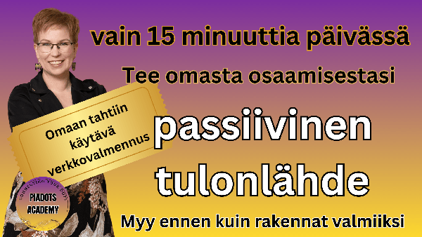 Product image of Osaaminen passiiviseksi tuloksi + sparraus 1h