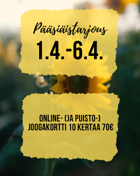 Product image of PÄÄSIÄISTARJOUS - KYMPPIKORTTI ONLINE-JA PUISTOJOOGATUNNEILLE