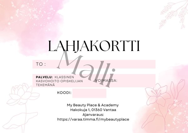 Product image of Klassinen kasvohoito opiskelijan tekemänä