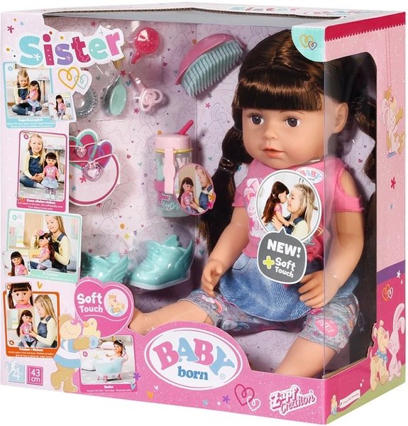 Product image of  BABY born Soft Touch Sister brown 43cm