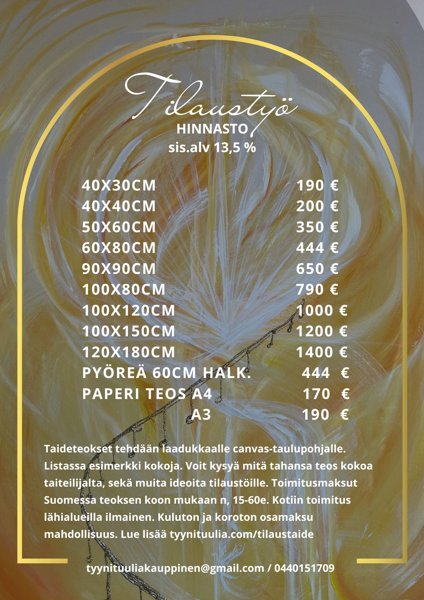 Product image of  TILAUSTAIDE - HINNASTO