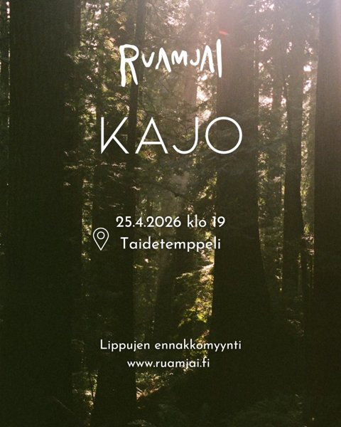Product image of  Kajo / Taidetemppeli la 25.4. klo 19 (alennuslippu)