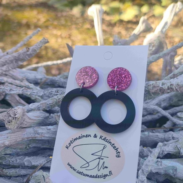 Product image of  LyhyetRinkulat - PinkkiGlitteri, Musta