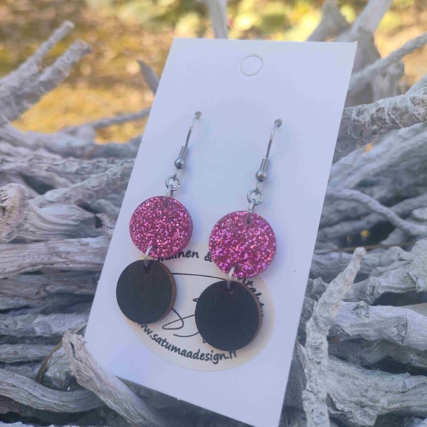 Product image of  RoikkuvatTuplat - Pinkki glitteri, Musta