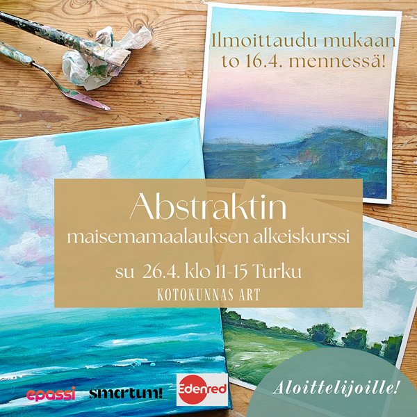 Product image of  Abstraktin maisemaamaalauksen alkeet su 26.4.