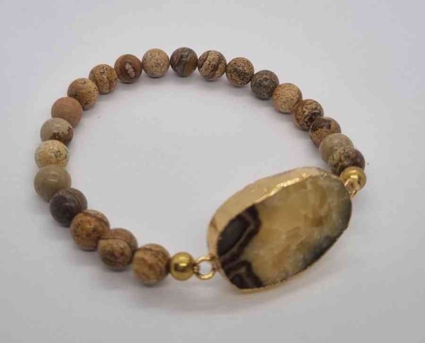 Product image of  Maisema(kuva)jaspis & Breksia rannekoru, 20cm