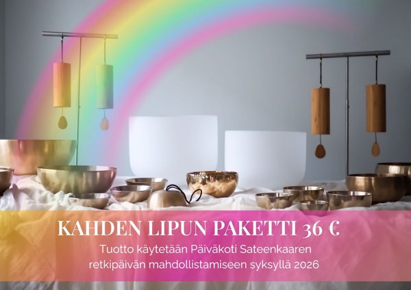 Product image of  Äänen kosketus-äänimaljakonsertti Vihti |  23.4.2026 | 2 LIPPUA