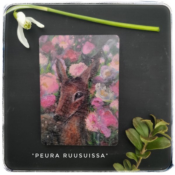 Product image of Peura ruusuissa - magneetti