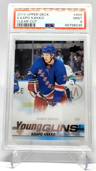 Product image of  2018-19 #499 Kaapo Kakko Young Guns Clear Cut PSA 9