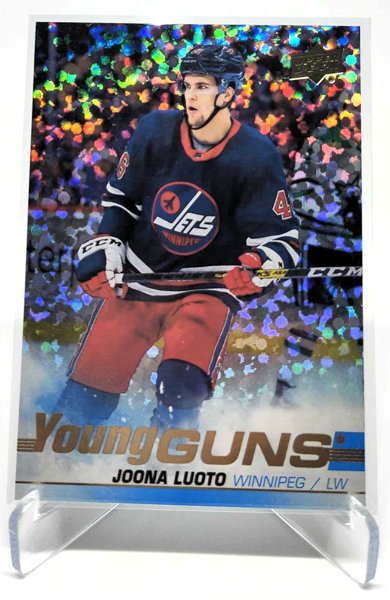Product image of  2019-20 #487 Joona Luoto Young Guns Speckled Rainbow Foil