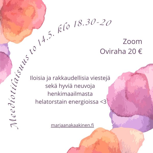 Product image of  Meediotilaisuus Zoomissa, torstaina 14.5. klo 18.30-20
