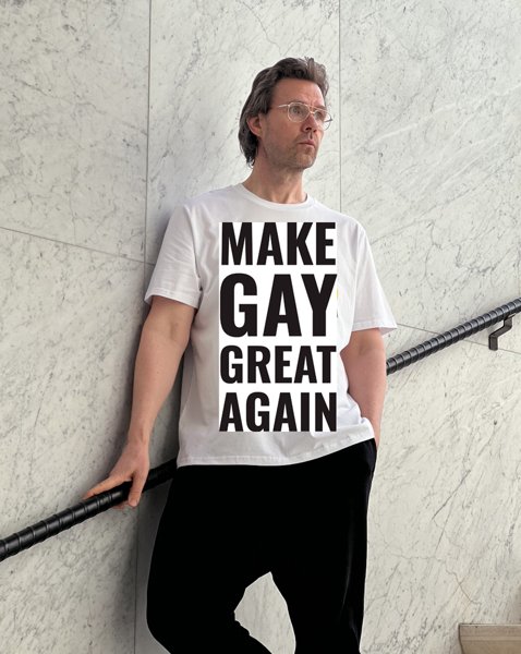 Product image of  MAKE GAY GREAT AGAIN T-SHIRT WHITE/BLACK