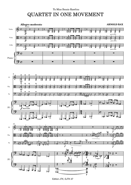 Product image of  Arnold Bax: Quartet in one Movement for vl, vla, vlc and pf