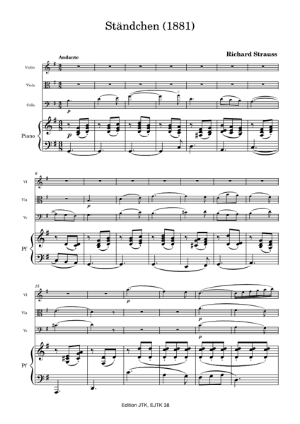 Product image of  Richard Strauss: Ständchen for Piano Quartet (1881)