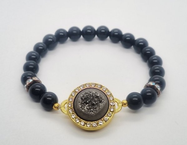 Product image of Musta Onyx rannekoru, 16cm
