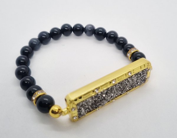 Product image of Musta Onyx rannekoru, 17cm