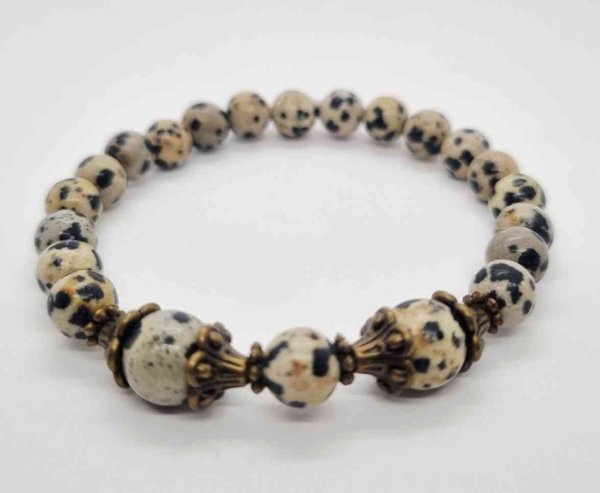 Product image of  Dalmatian jaspis rannekoru, 18cm