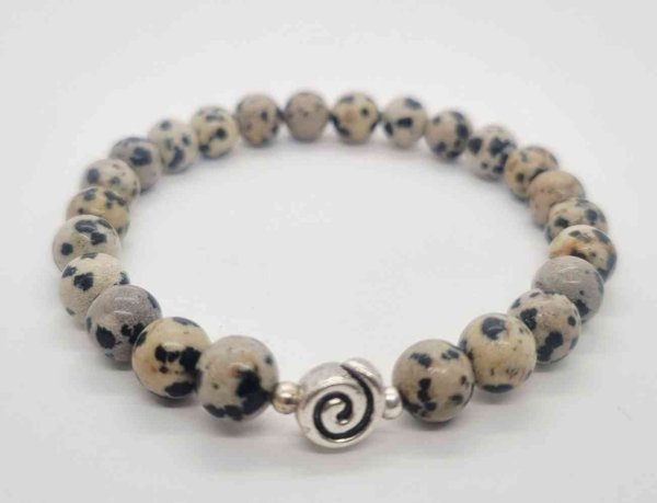 Product image of  Dalmatian jaspis rannekoru, 18cm