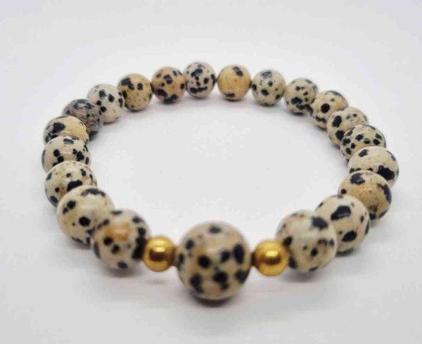 Product image of  Dalmatian jaspis rannekoru, 20cm