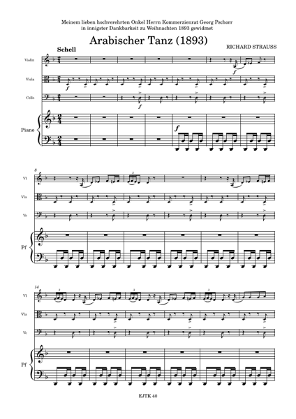 Product image of  Richard Strauss: Arabischer Tanz (1893) for Piano Quartet