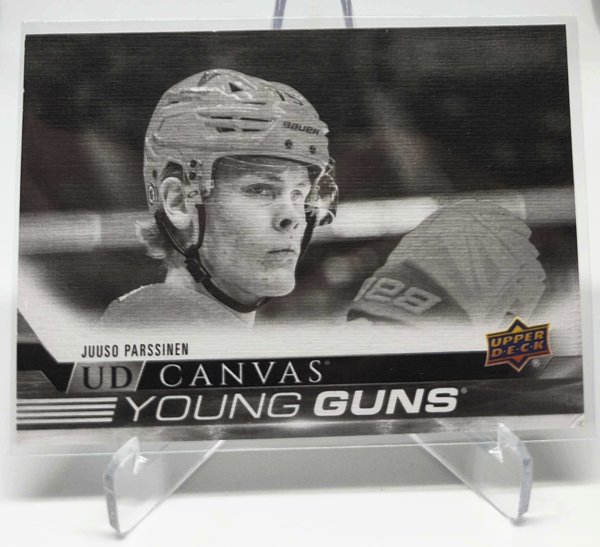 Product image of  2022-23 #C366 Juuso Pärssinen Young Guns Canvas Black and White