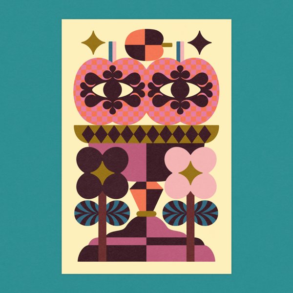 Product image of  Tuplaomenasilmät -printti