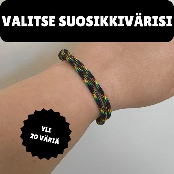 Product image of  Säädettävä paracord-rannekoru - valitse suosikkivärisi