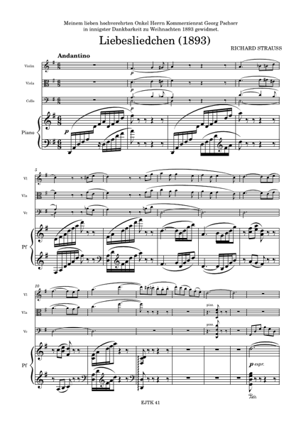 Product image of  Richard Strauss: Liebesliedchen for Piano Quartet (1893)